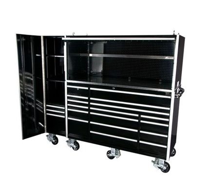 Fermeture à clef 16 tiroirs coffre à outils de garage lourd avec roues et finition en acier en poudre