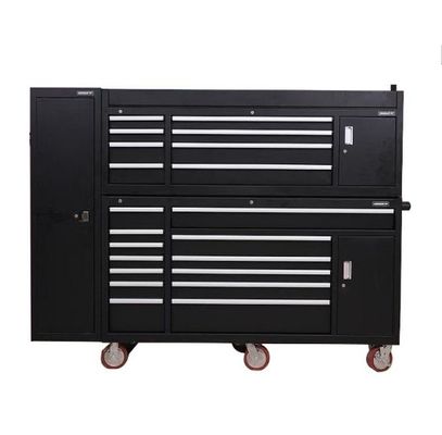 Boîte à outils à rouleaux métalliques de 72 pouces avec poignées en acier inoxydable et boîte à outils de stockage