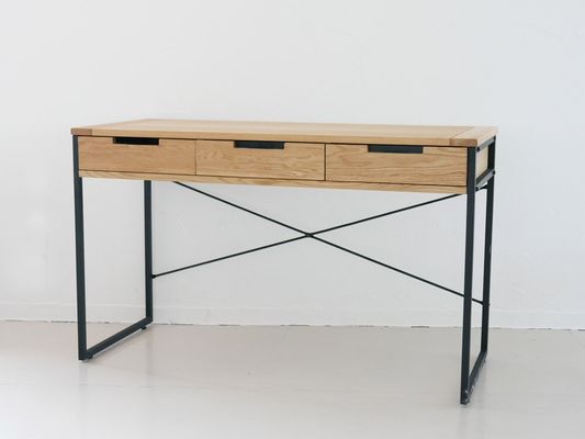 Table à manger à surface en bois pliable en métal pour les besoins de bureau dans le style nord-européen