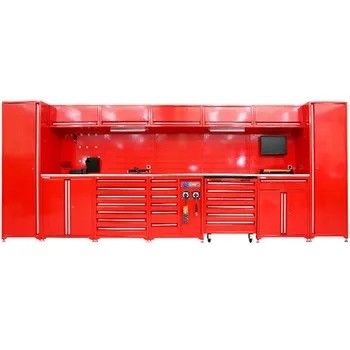 Atelier mécanicien Armoire à outils lourds avec plusieurs tiroirs en argent