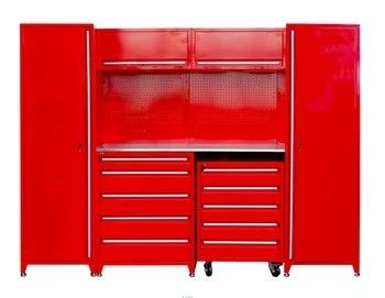 Atelier mécanicien Armoire à outils lourds avec plusieurs tiroirs en argent