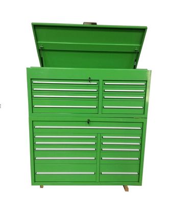 Boîte à outils en acier à rouleaux en acier lourd argent 56 pouces