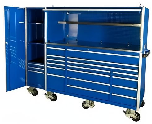 Armoire à outils de rangement Coffre de garage Armoires à outils en métal avec comptoir en acier inoxydable