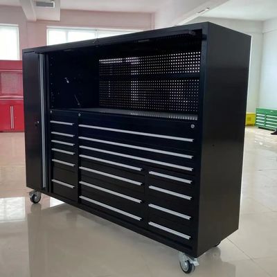 Armoire à outils de rangement Coffre de garage Armoires à outils en métal avec comptoir en acier inoxydable