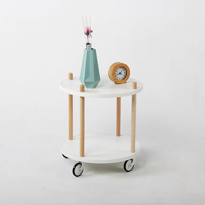 Table de côté moderne pliable à deux étagères avec un chariot de rangement de couleurs personnalisé