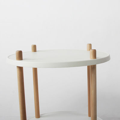 Table de côté moderne pliable à deux étagères avec un chariot de rangement de couleurs personnalisé