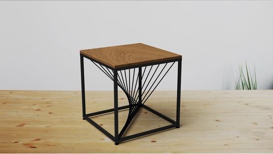 Emballage du courrier Hauteur réglable Jambe métallique Bois Table haut de gamme pour les meubles de maison moderne