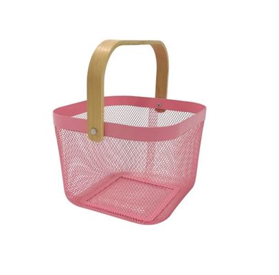 Solution de stockage de conception moderne en poudre revêtue de mailles panier de fruits pour le stockage à domicile