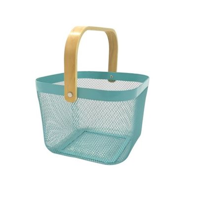 Solution de stockage de conception moderne en poudre revêtue de mailles panier de fruits pour le stockage à domicile