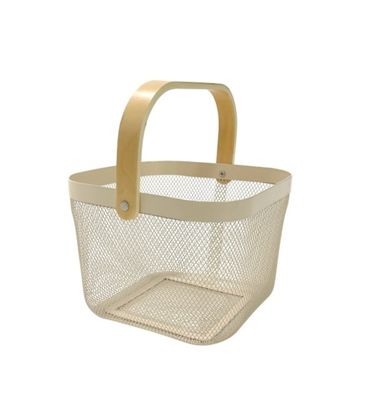 Solution de stockage de conception moderne en poudre revêtue de mailles panier de fruits pour le stockage à domicile