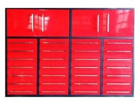 Armoires de garage à 28 tiroirs en option pour le stockage d'outils pour voitures lourdes