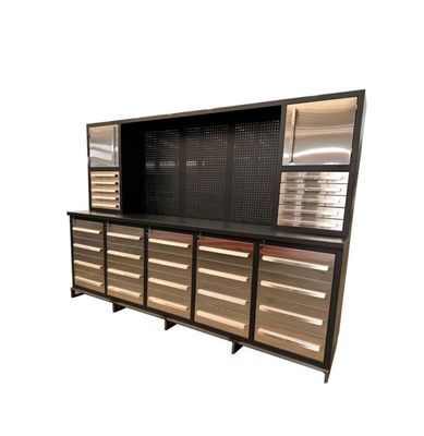 Tableau de travail d'armoire de garage en acier avec arrière en acier laminé à froid durable