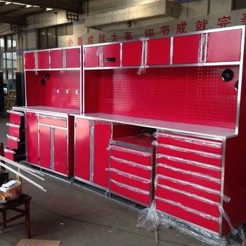 Équipement de rangement en argent pour atelier de garage personnalisable