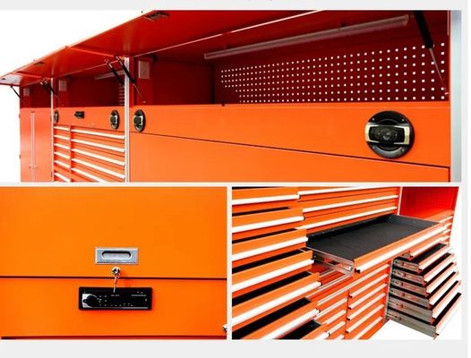 Atelier de réparation de voitures Garage Armoire à outils de tiroir en métal lourd avec roues et serrure