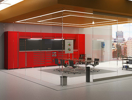 OEM supporté combiné cabinet d'outils de garage avec 5 pouces PU Casters coffre à outils roulant