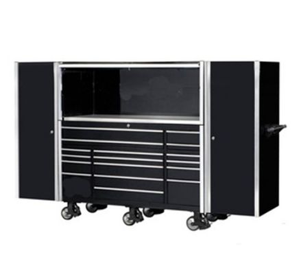 Atelier Armoire à outils multifonctionnelle domestique avec roues et tiroirs en métal 21