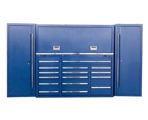 Armoire à outils en acier avec Hutch modulaire coffre à outils de garage et casiers sur mesure