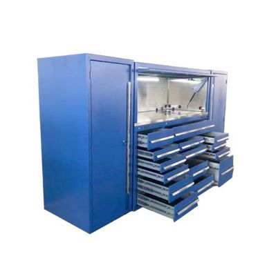 Solution de stockage durable sur le lieu de travail Armoire à outils en métal roulant lourd avec casier