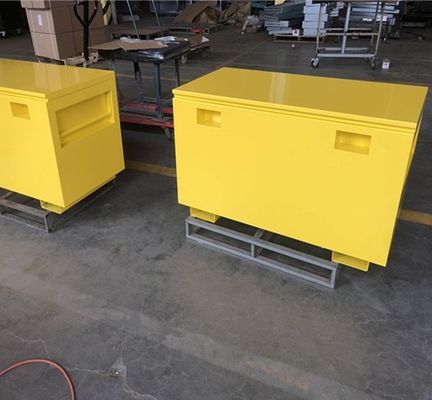 Boîte à outils de travail en acier pour camions lourds en extérieur avec roues