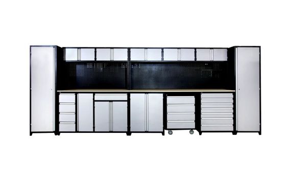 Armoires de garage Armoire à outils de rangement avec finition en poudre et tapis de tiroir en option