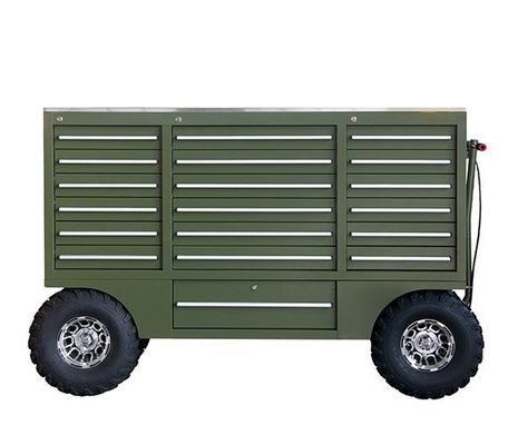 Chariot d'outils mécaniques avec poignées en métal épais et en acier inoxydable