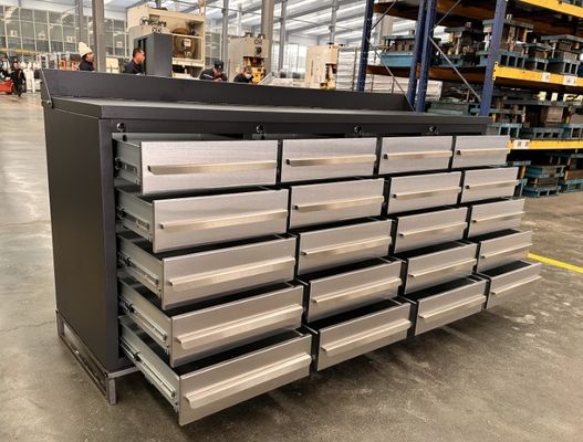 Bureau de travail de garage avec tiroirs et support de personnalisation Acier laminé à froid lourd
