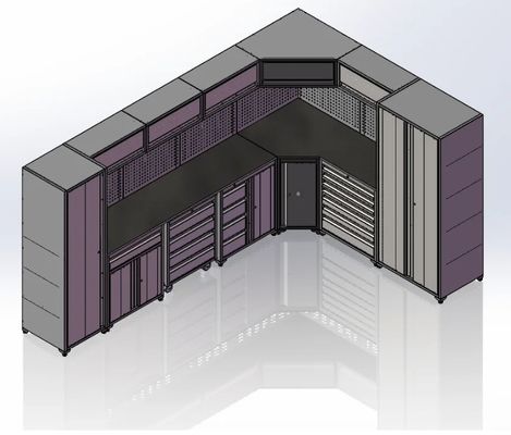 Acceptable OEM ODM professionnel 7 tiroir coffre à outils pour le stockage d'outils et de pièces de rechange