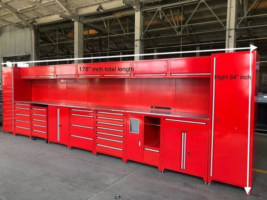 Armoires de rangement d'atelier de garage avec portes et étagères D600mm Boîte à outils à roulement lourd
