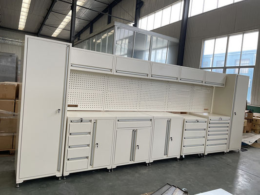 Armoires de rangement d'atelier de garage avec portes et étagères D600mm Boîte à outils à roulement lourd