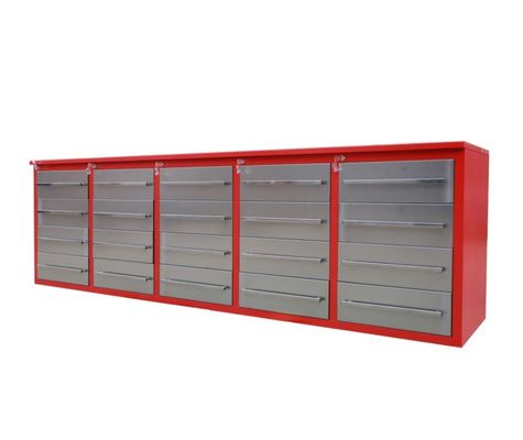 Armoires d'outils en acier inoxydable pour travaux lourds Atelier Bureau de travail portable avec 20 tiroirs