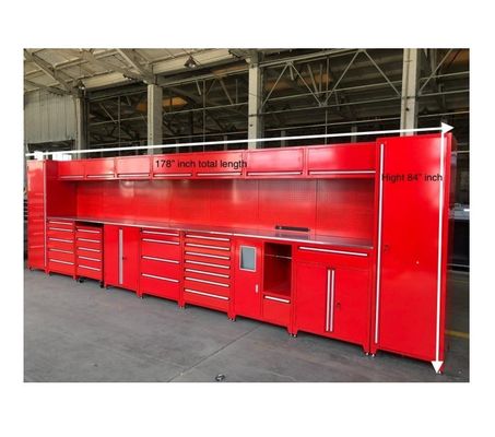 Armoire d'outils de stockage de garage lourd avec acier de calibre 18 et support personnalisé ODM