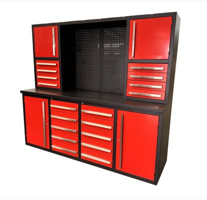 Soutien personnalisé roues lourdes en fer bureau de garage avec coffre à outils mécaniques