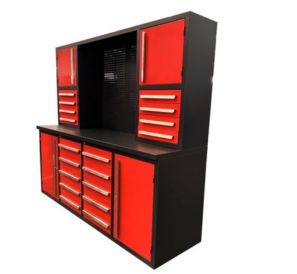 Soutien personnalisé roues lourdes en fer bureau de garage avec coffre à outils mécaniques