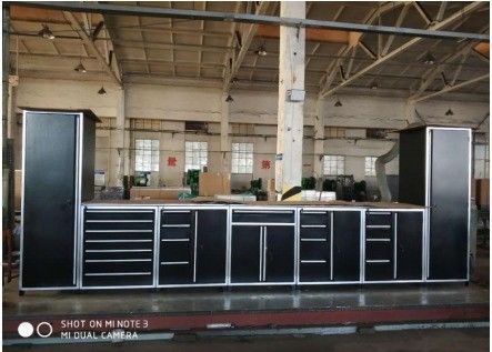 Garage entrepôt en acier lourd Armoires à outils et bancs de travail en acier laminé à froid