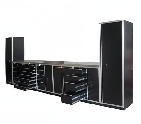 Modulaire cabinet de garage banc de travail avec nous boîte à outils générale accessoires et coffre à outils