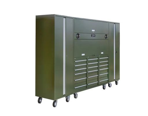 Acceptable OEM ODM en acier laminé à froid 7 tiroir armoire à outils avec roues et coin métallique
