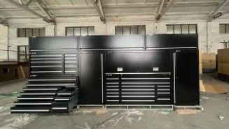 Cabinet d'outils à rouleaux de garage en acier laminé à froid multifonctionnel avec roues et casier