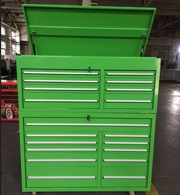 Soutien personnalisé Armoire d'outil en métal noir et vert pour le stockage d'atelier