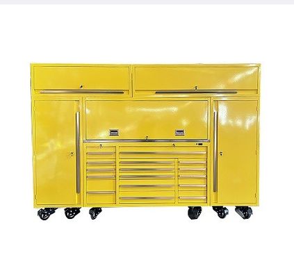 Casque d'outils mécanique de 72 pouces avec tiroirs et armoire en acier inoxydable