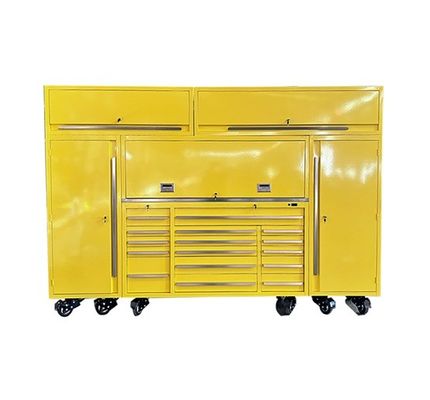 Casque d'outils mécanique de 72 pouces avec tiroirs et armoire en acier inoxydable
