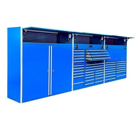 Armoire à rouleaux avec poignées en aluminium pour outils de garage